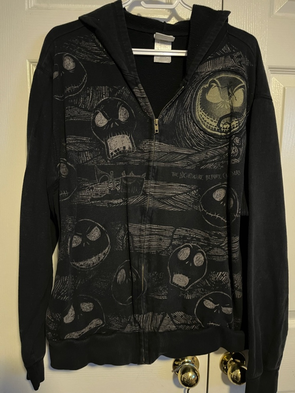 The Nightmare Before Christmas Jack Skellington Zip-Up Hoodie - Black